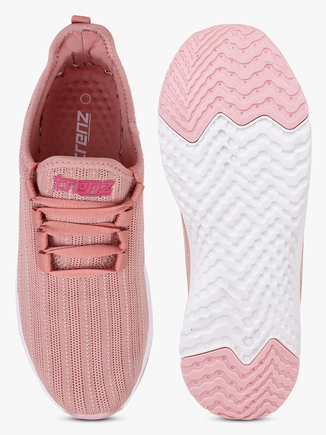 Women’s baby pink lace-up shoes by Shiv Naresh