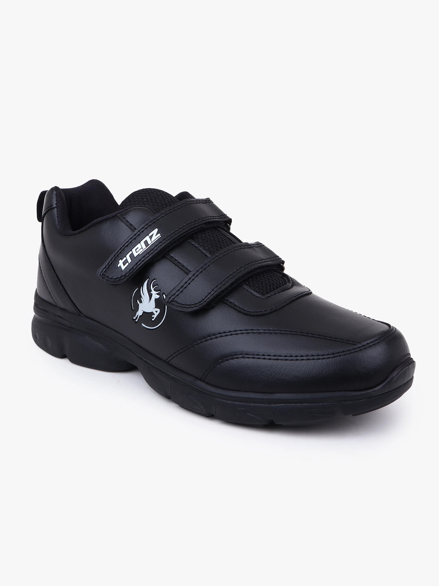 Black velcro school shoes for men – Shiv Naresh