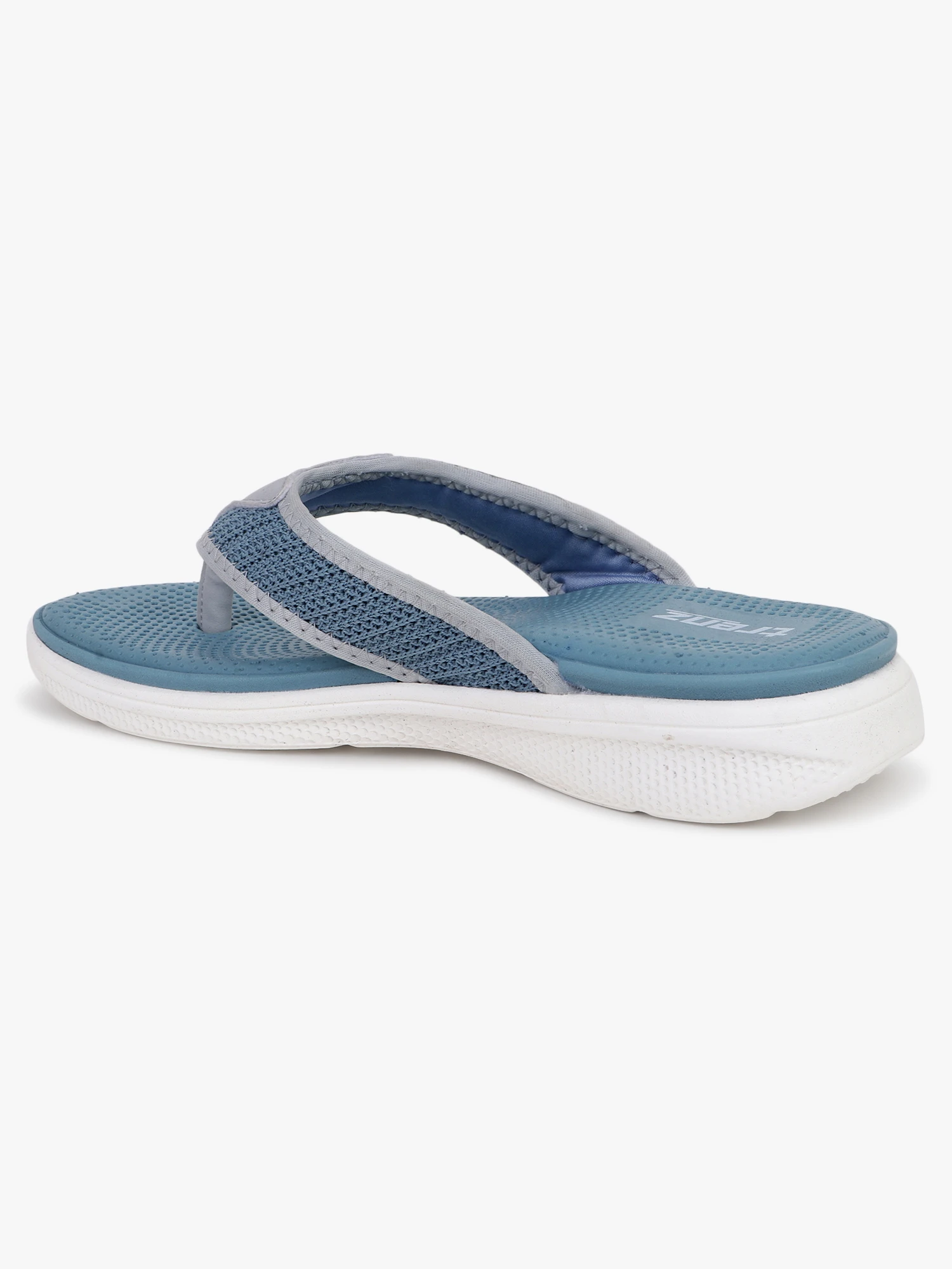 Women’s teal blue slip-on slippers by Shiv Naresh