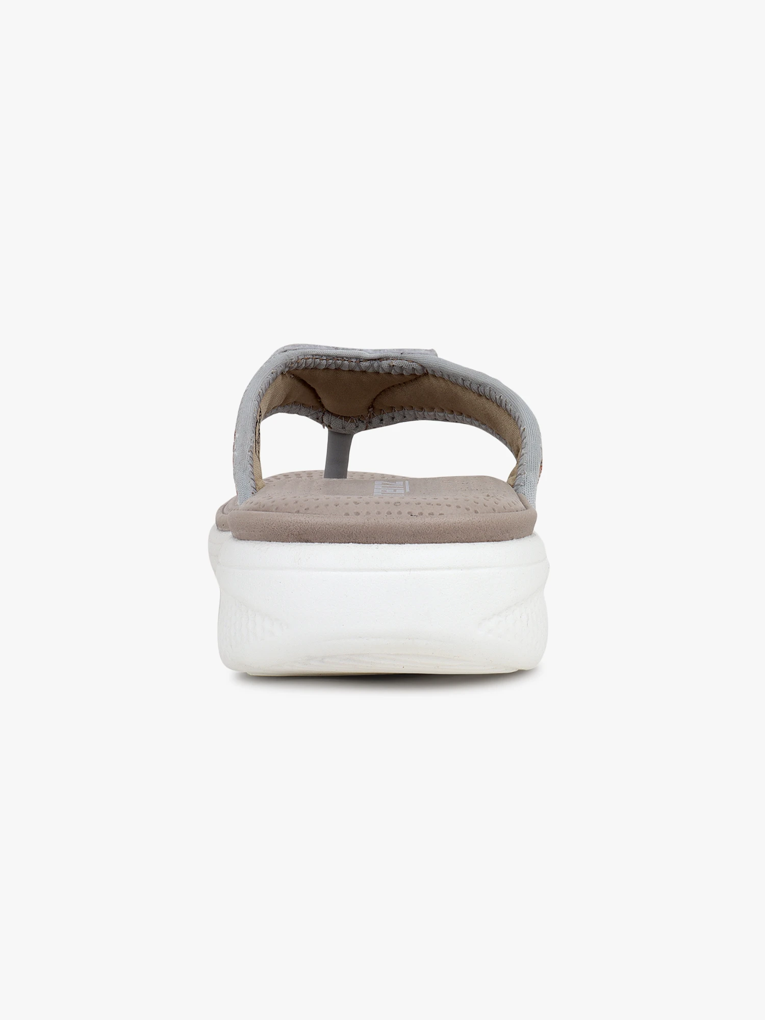 Women’s Beige & White slip-on slippers by Shiv Naresh