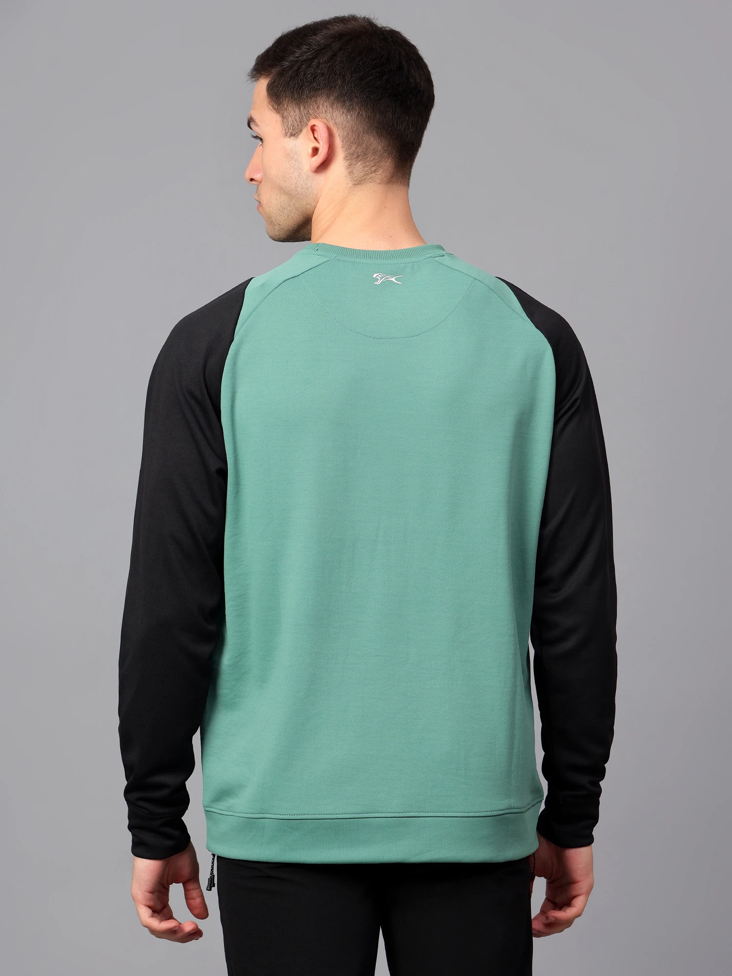 Men's black olive sweatshirt for winter wear by Shiv Naresh