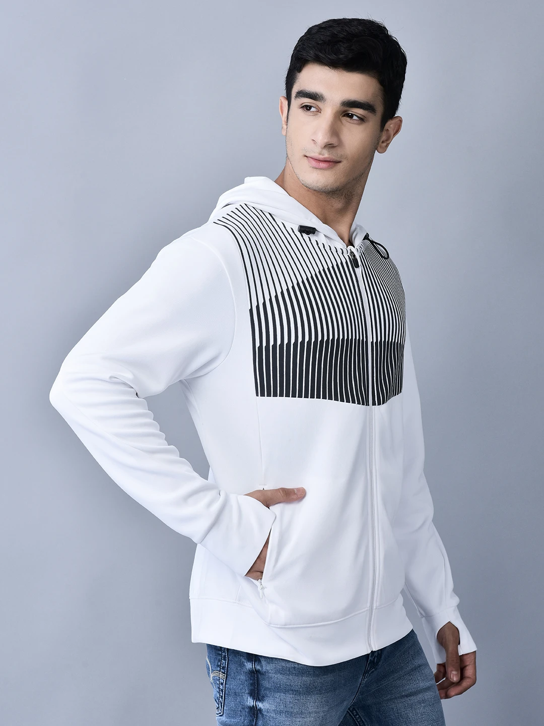 White Men's Sweatshirt by Shiv Naresh – Winter Sportswear