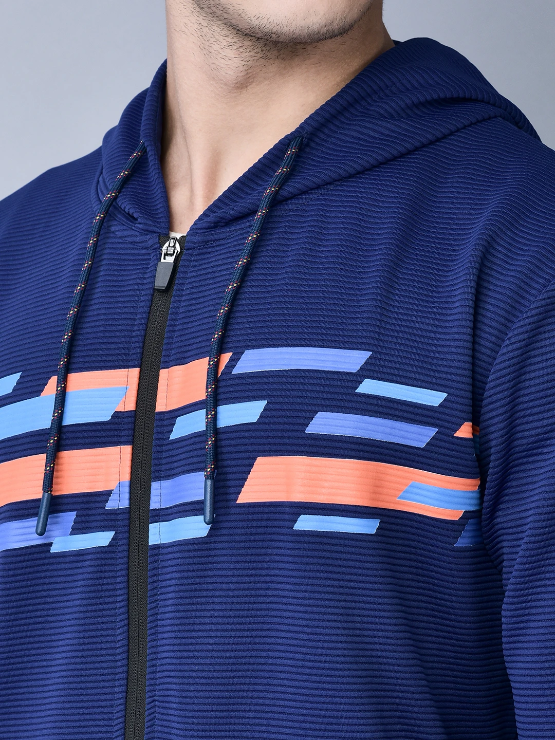 Navy sweatshirt for men by Shiv Naresh