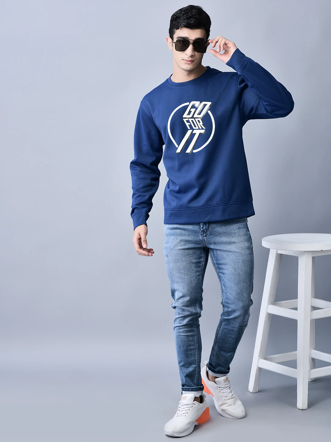 Navy Blue Sweatshirt for Men – Shiv Naresh