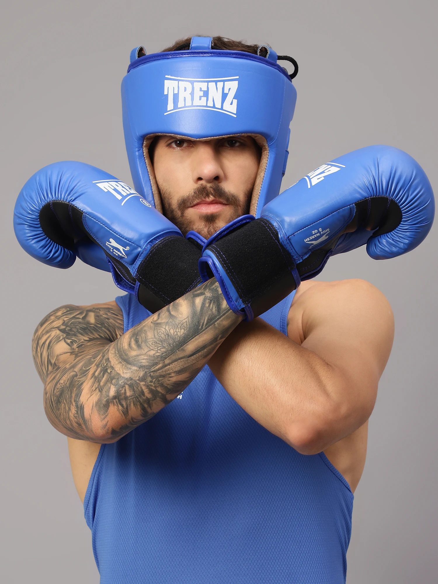 Royal Blue Warrior Spirit boxing set for men