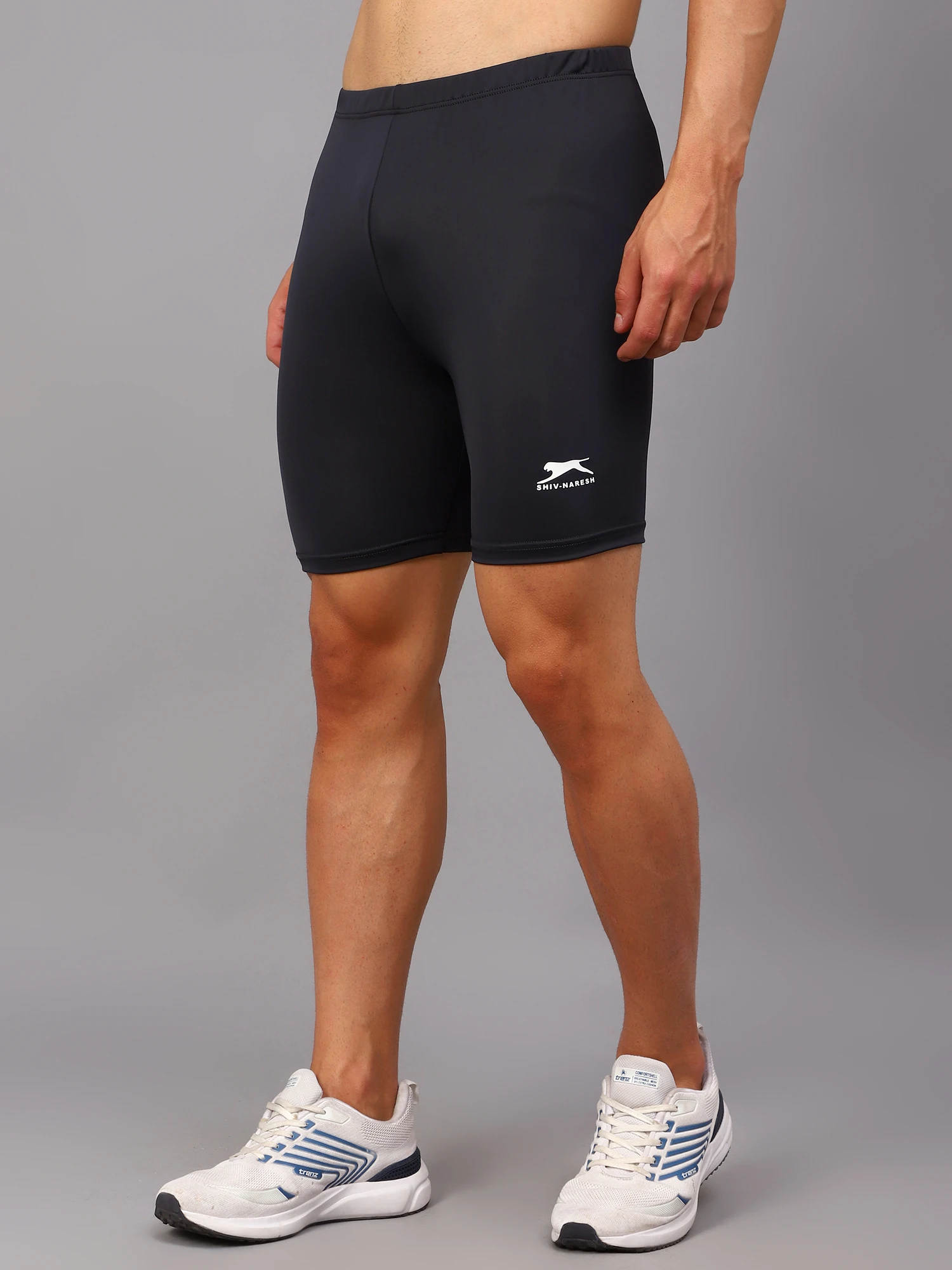 Dark Grey Active Compression Half Tighty for men