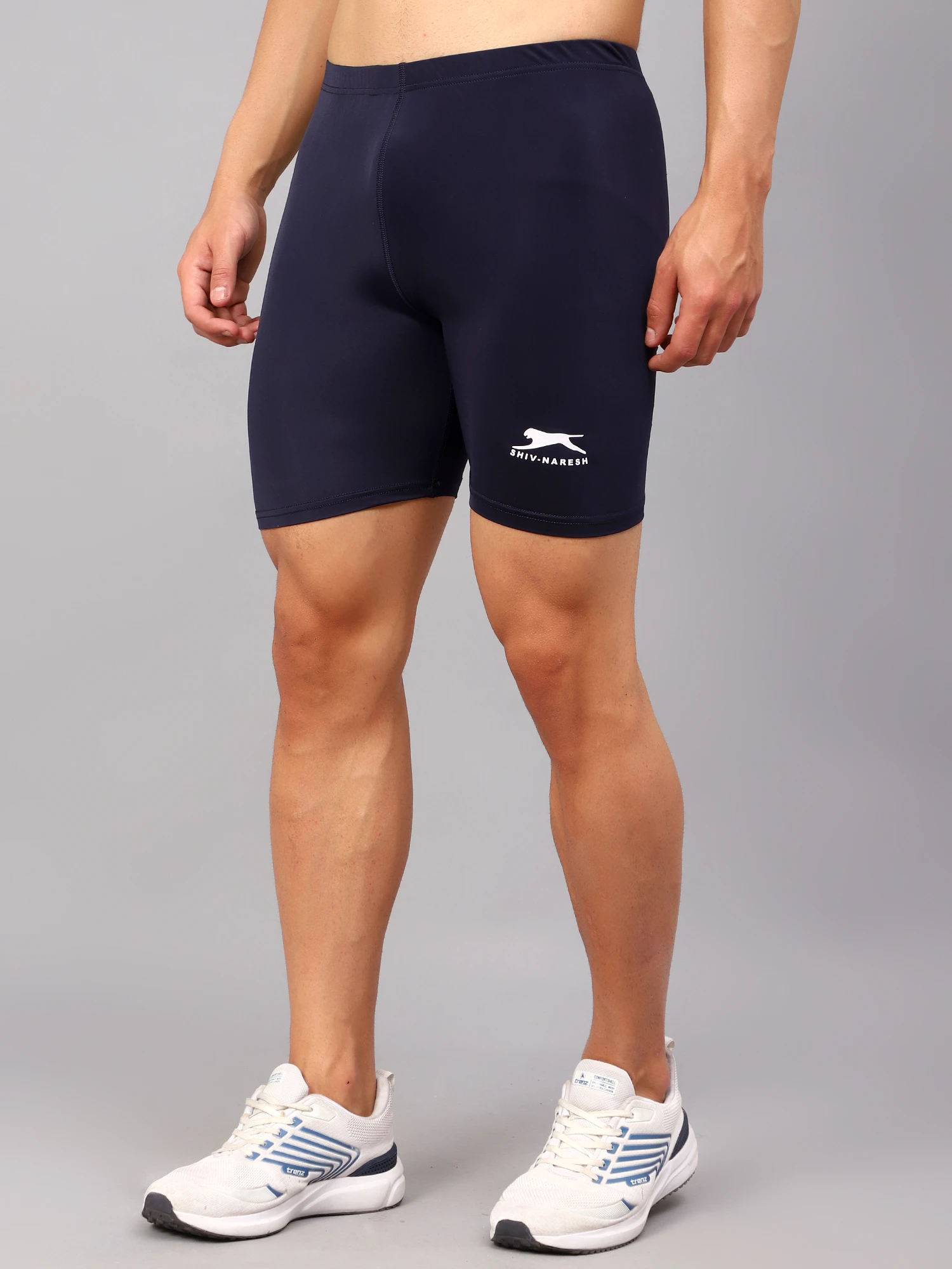 Navy Blue Active Compression Half Tighty for men
