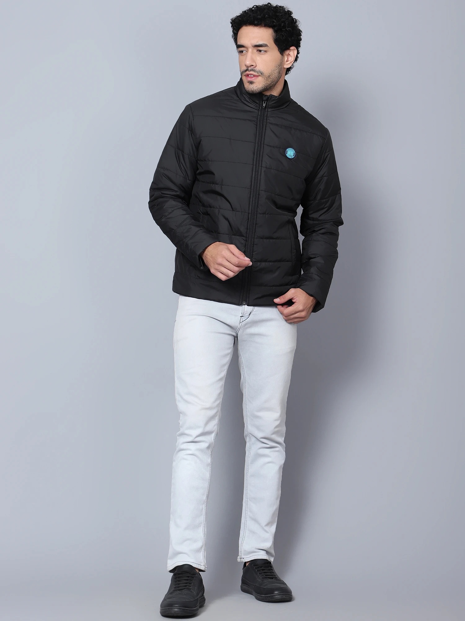 Black Puffer Jacket for Men - Shiv Naresh