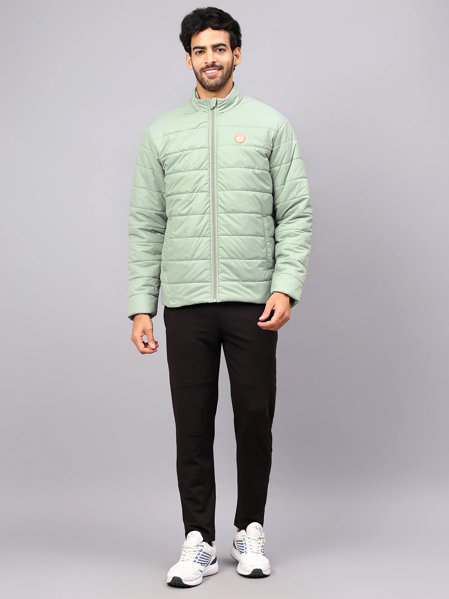 Mint Green Core Puffer Jacket for men - Shiv Naresh