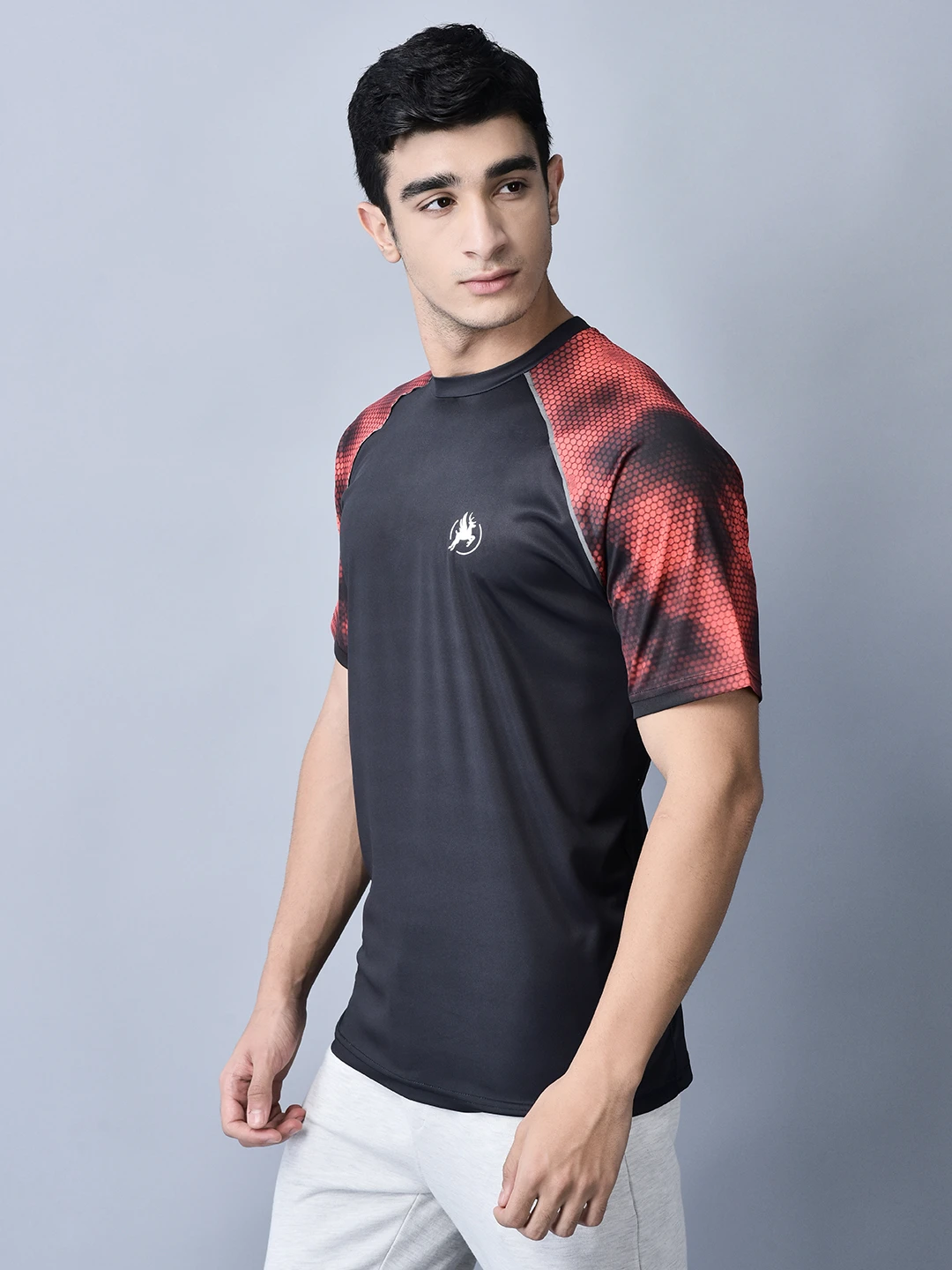 Field Performance sports black t shirt for men by Shiv Naresh