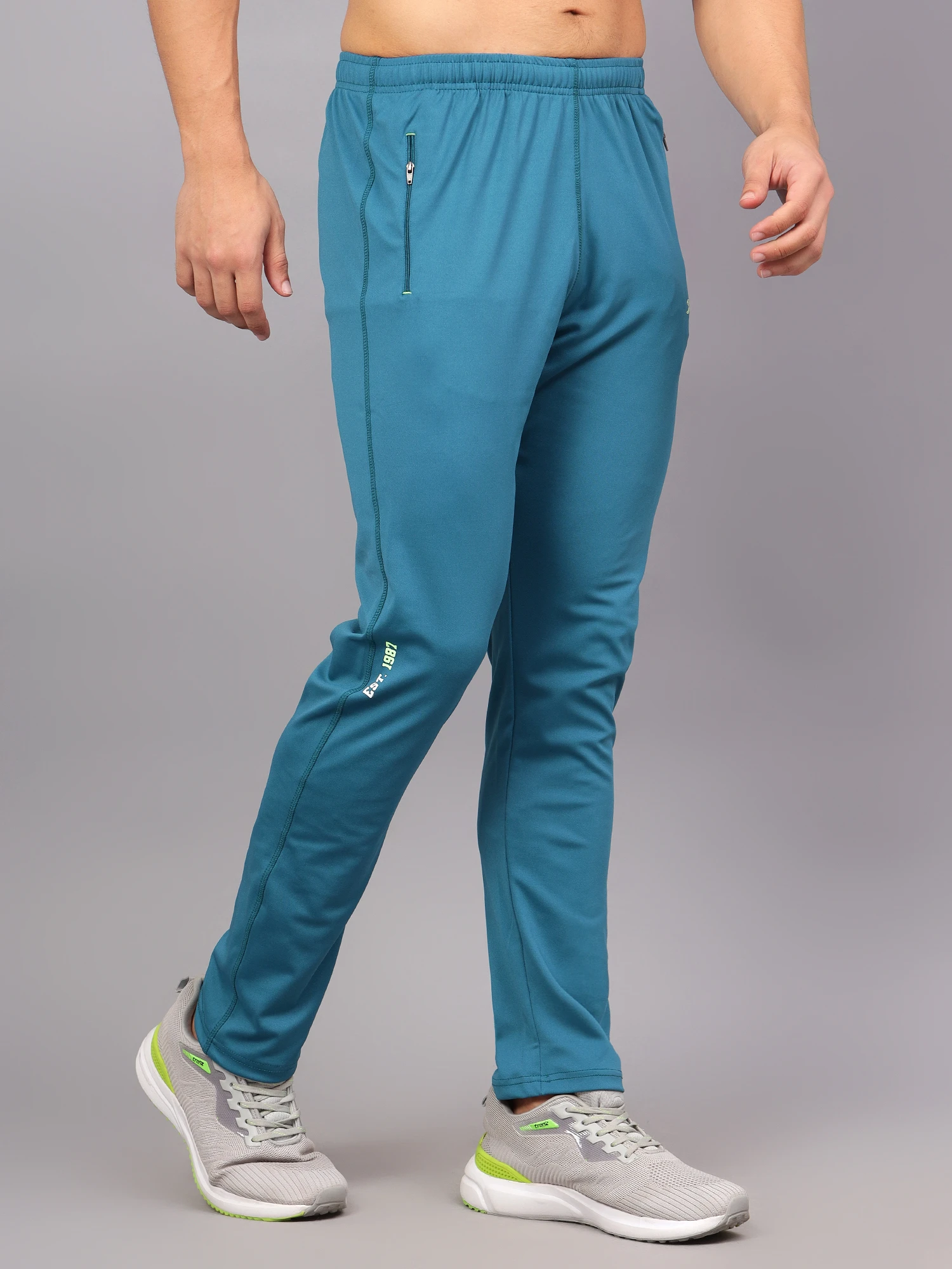 Airforce Blue Stretchable Track Pants for Men Shiv Naresh