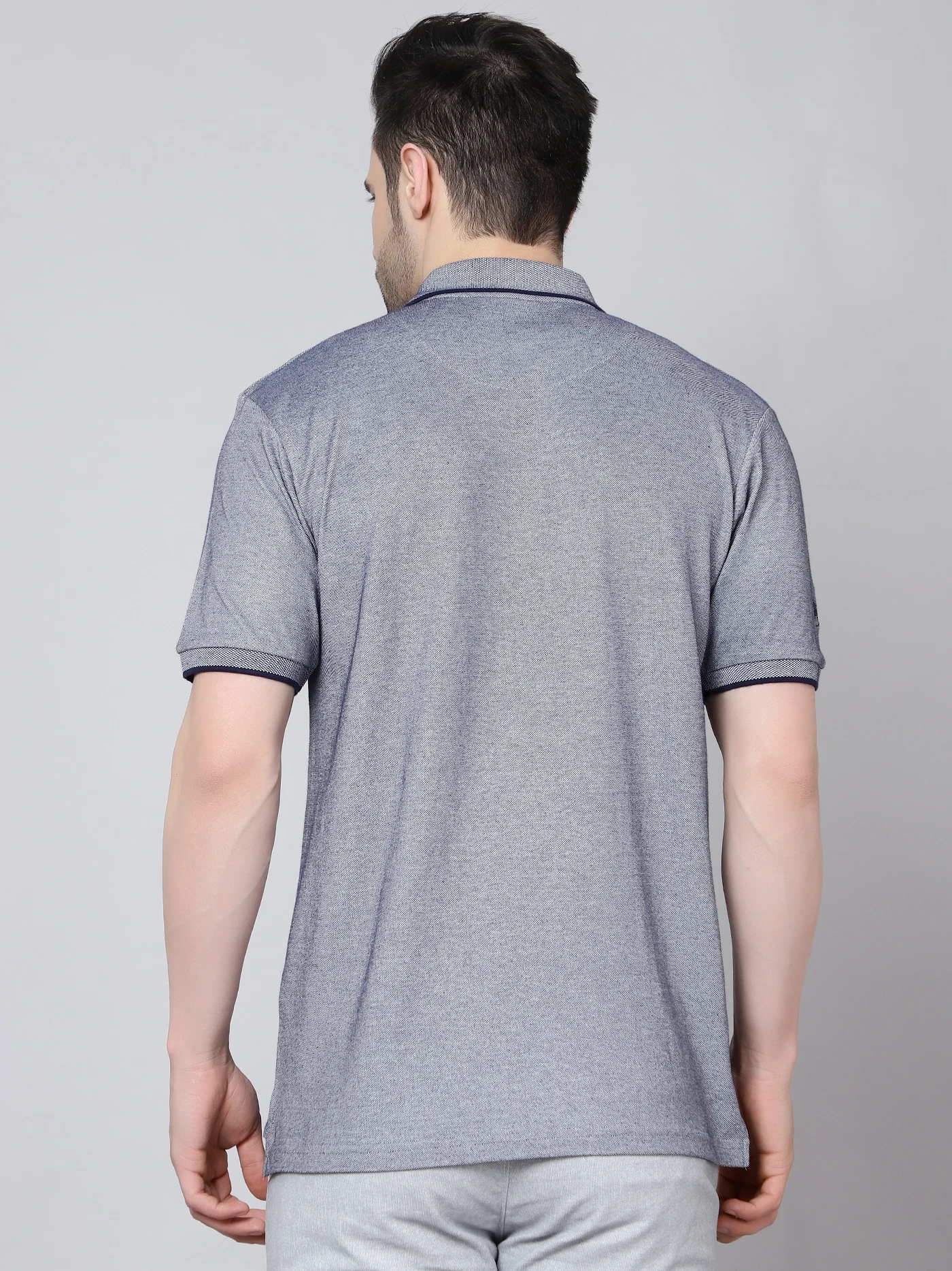 Kooltex Regular Fit Navy Blue polo t-shirt for men by Shiv Naresh