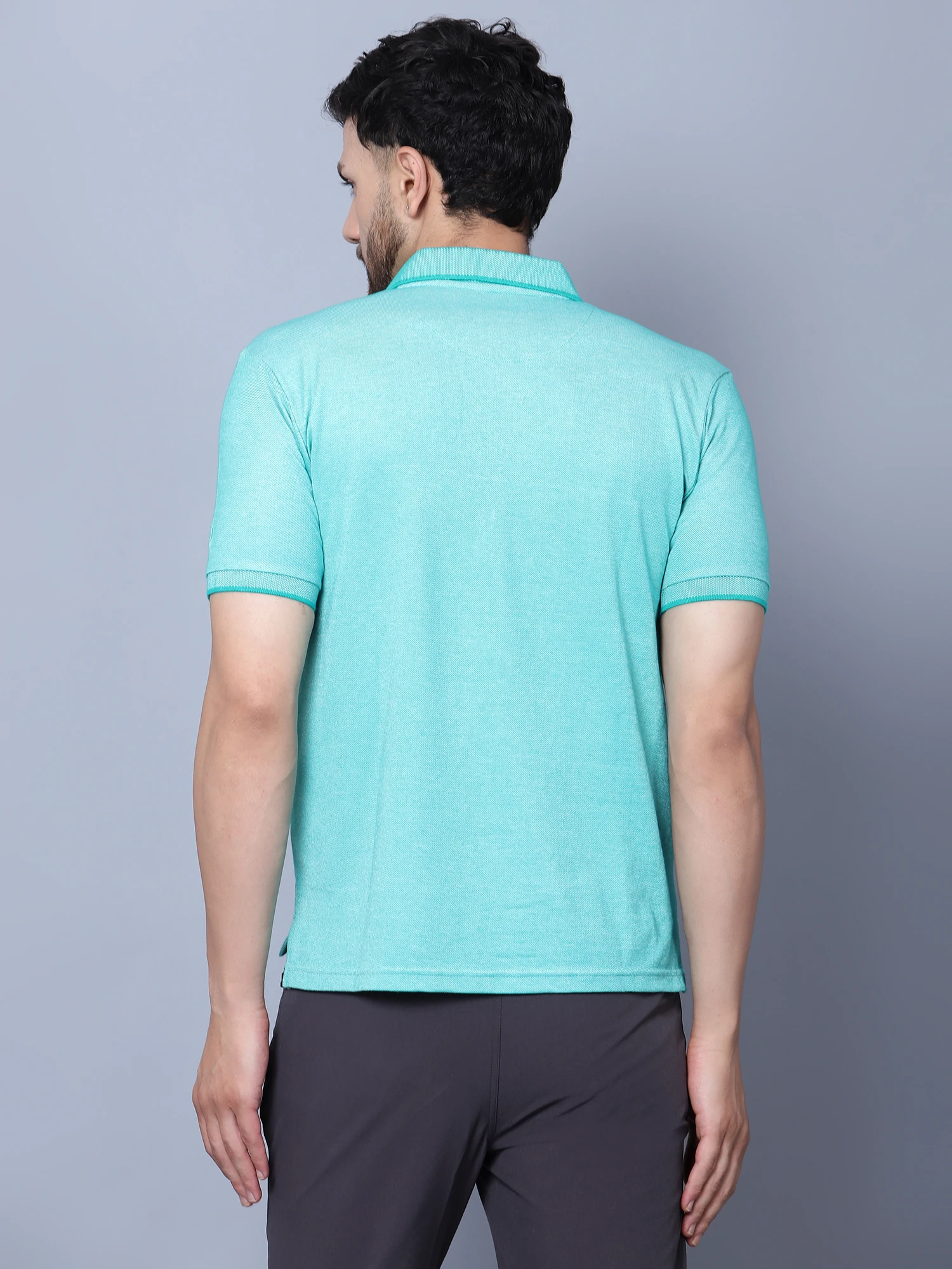 Kooltex sea green sports polo t-shirts for men by Shiv Naresh