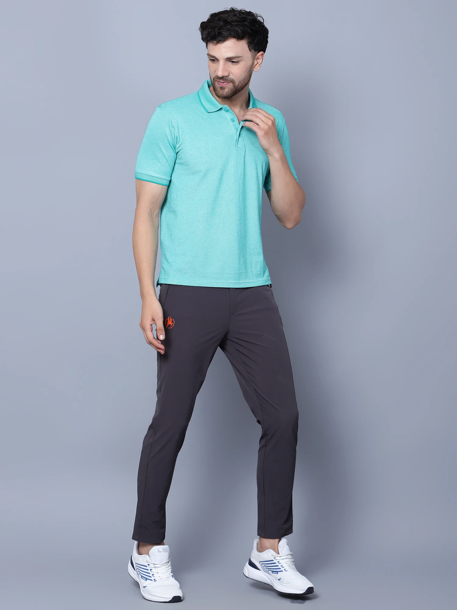Kooltex sea green sports polo t-shirts for men by Shiv Naresh