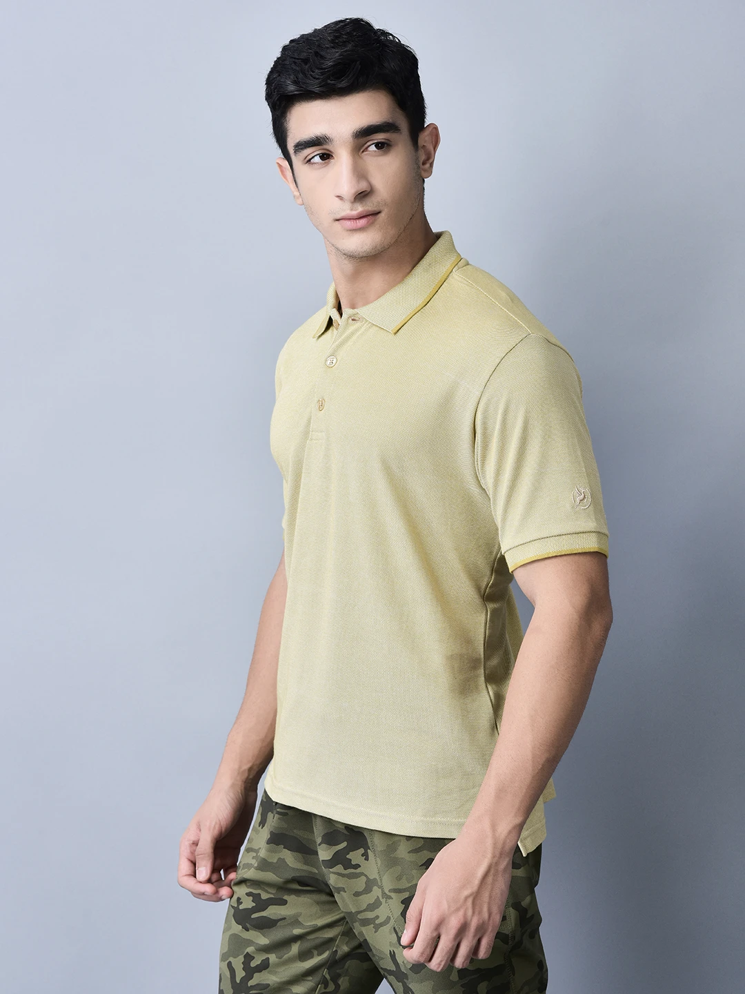 Kooltex mustard sports polo t-shirt for men by Shiv Naresh
