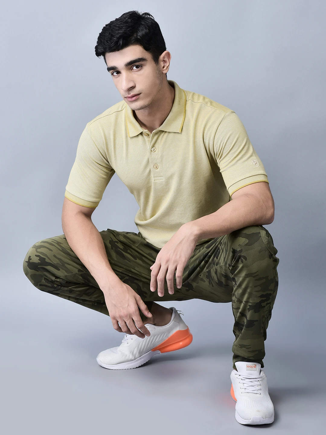 Kooltex mustard sports polo t-shirt for men by Shiv Naresh