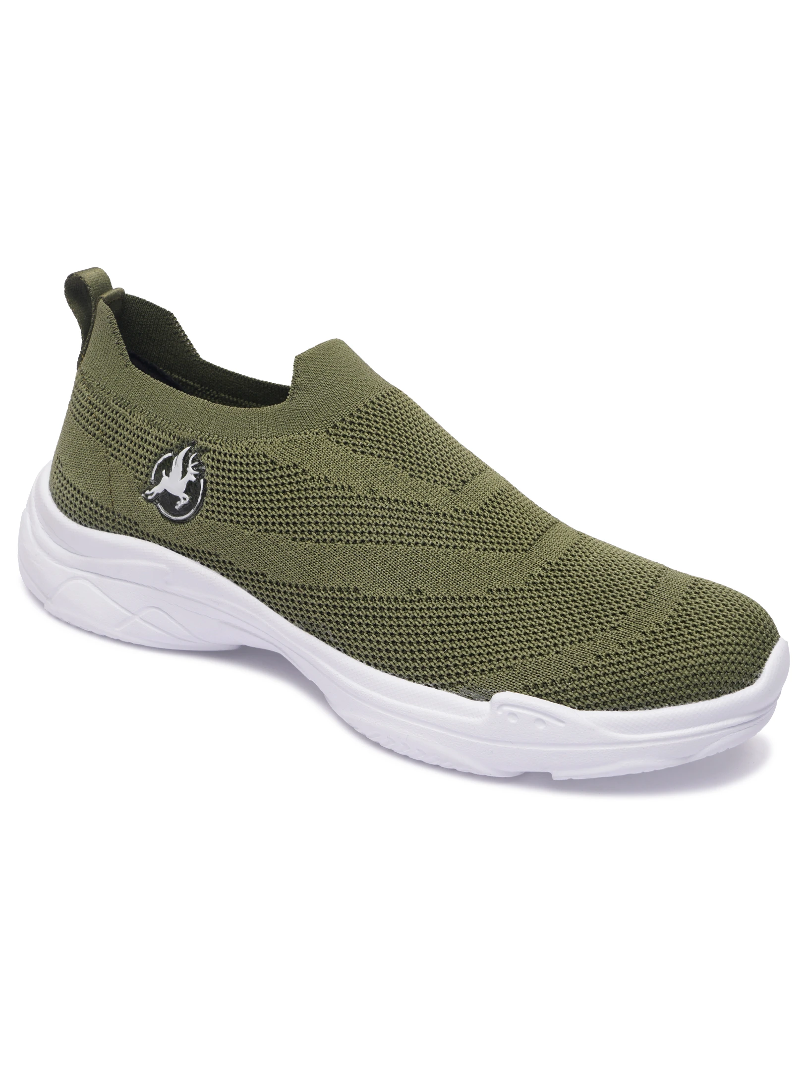 Olive Green Women's Slip-On Shoes by Shivnaresh
