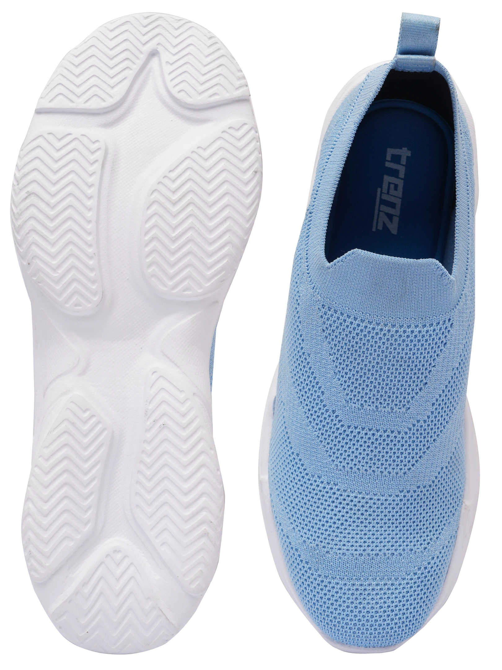 Sky Blue Women's Slip-On Shoes by Shivnaresh