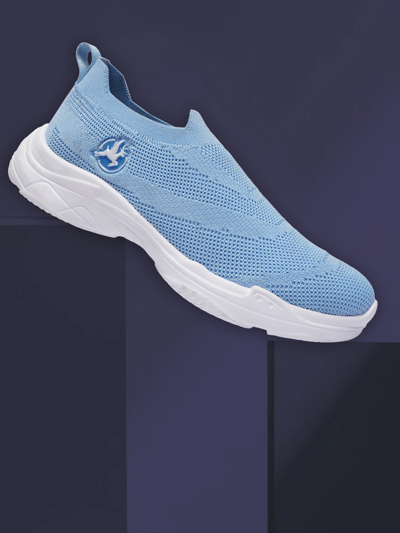 Sky Blue Women's Slip-On Shoes by Shivnaresh