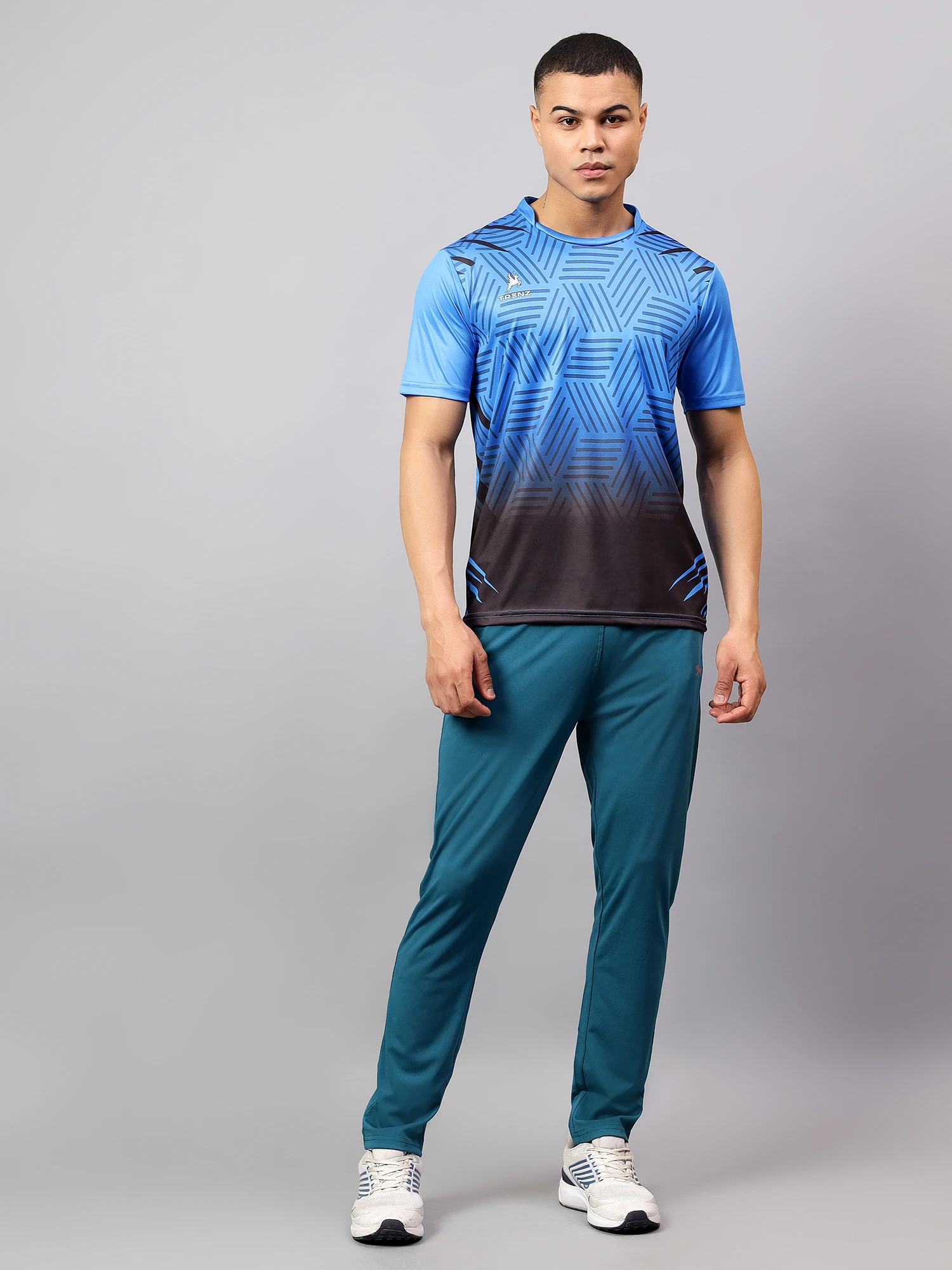 Airforce Blue Stretchable Gym Track Pants for Men Shiv Naresh