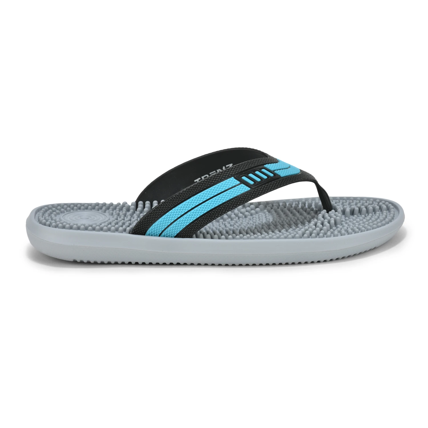 Shivnaresh men's slip-on slippers light grey sea green