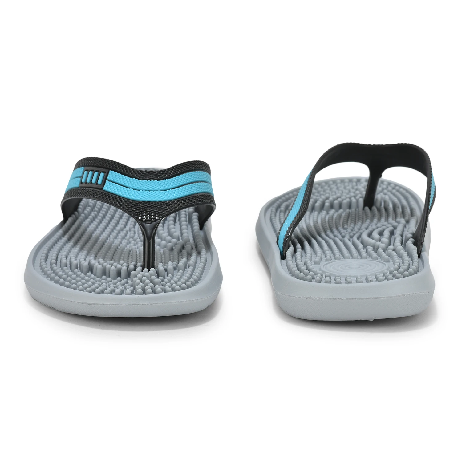 Shivnaresh men's slip-on slippers light grey sea green