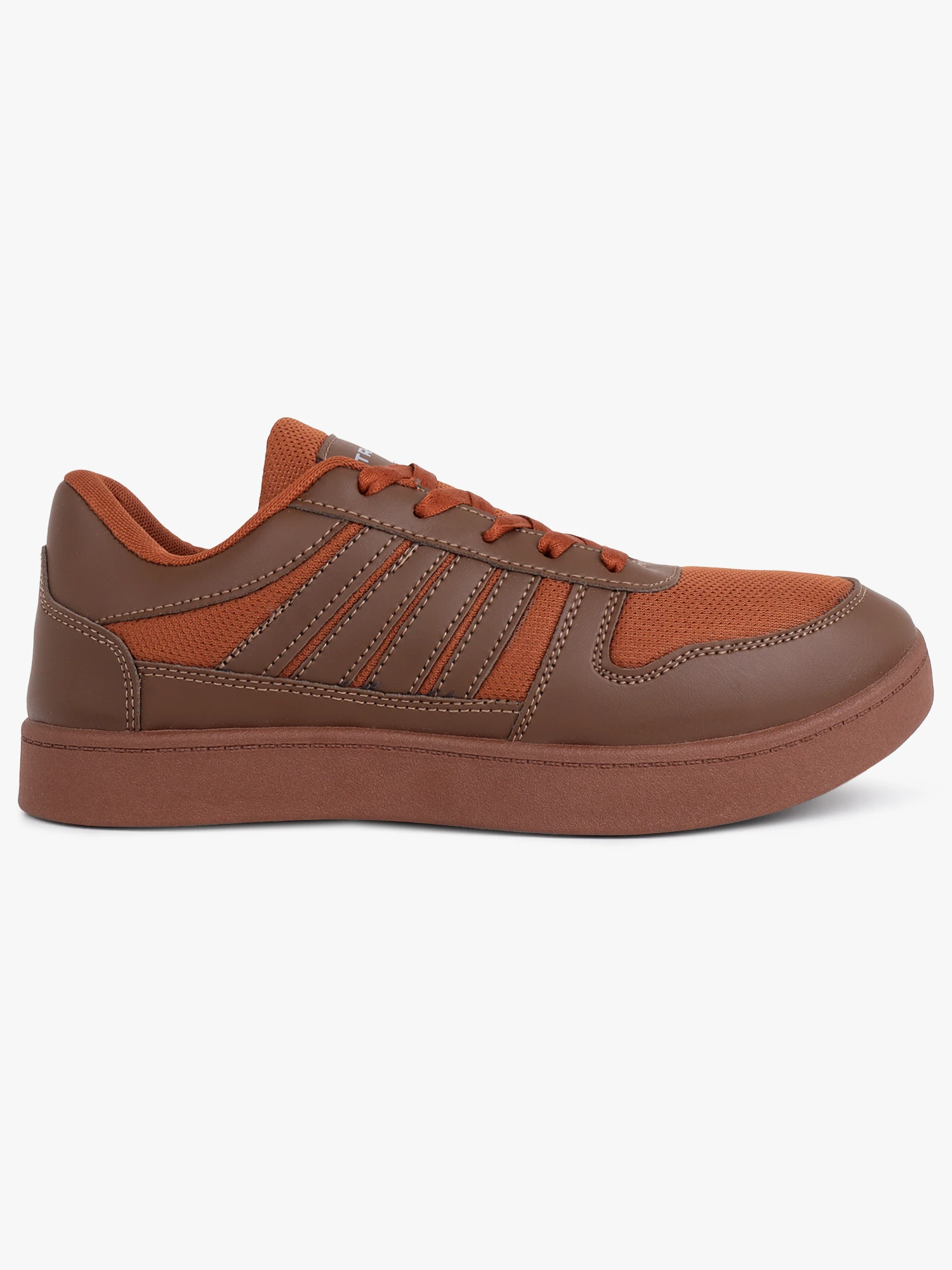 Brown lace-up sports shoes for men Shiv Naresh