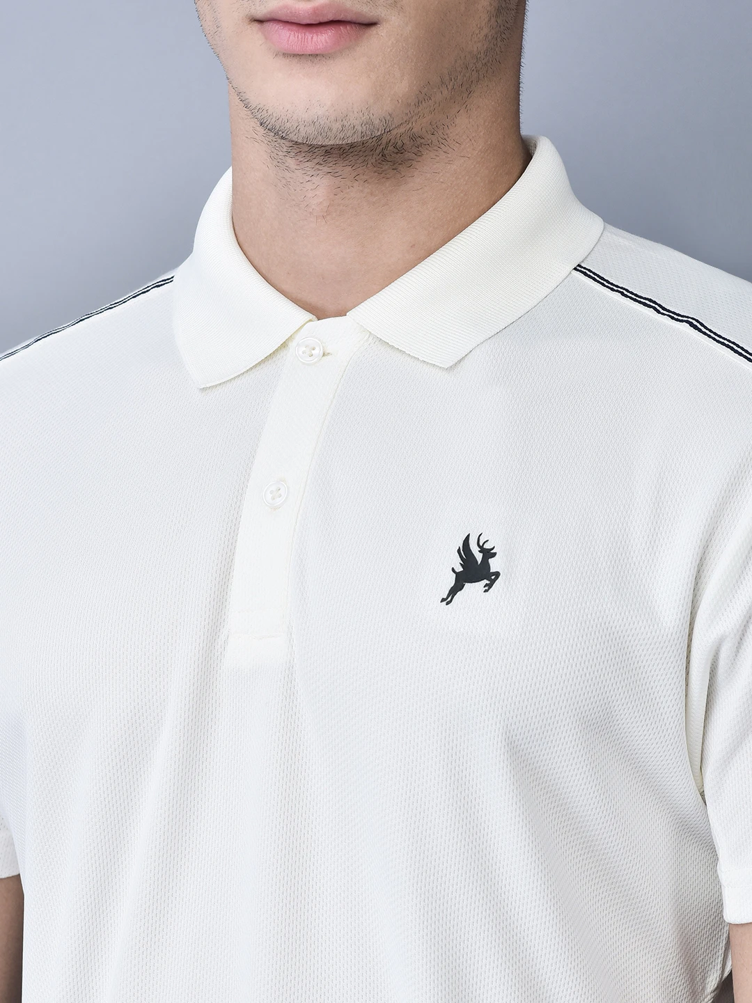 Shiv Naresh Off White Cricket Uniform Chinese Collar for Men