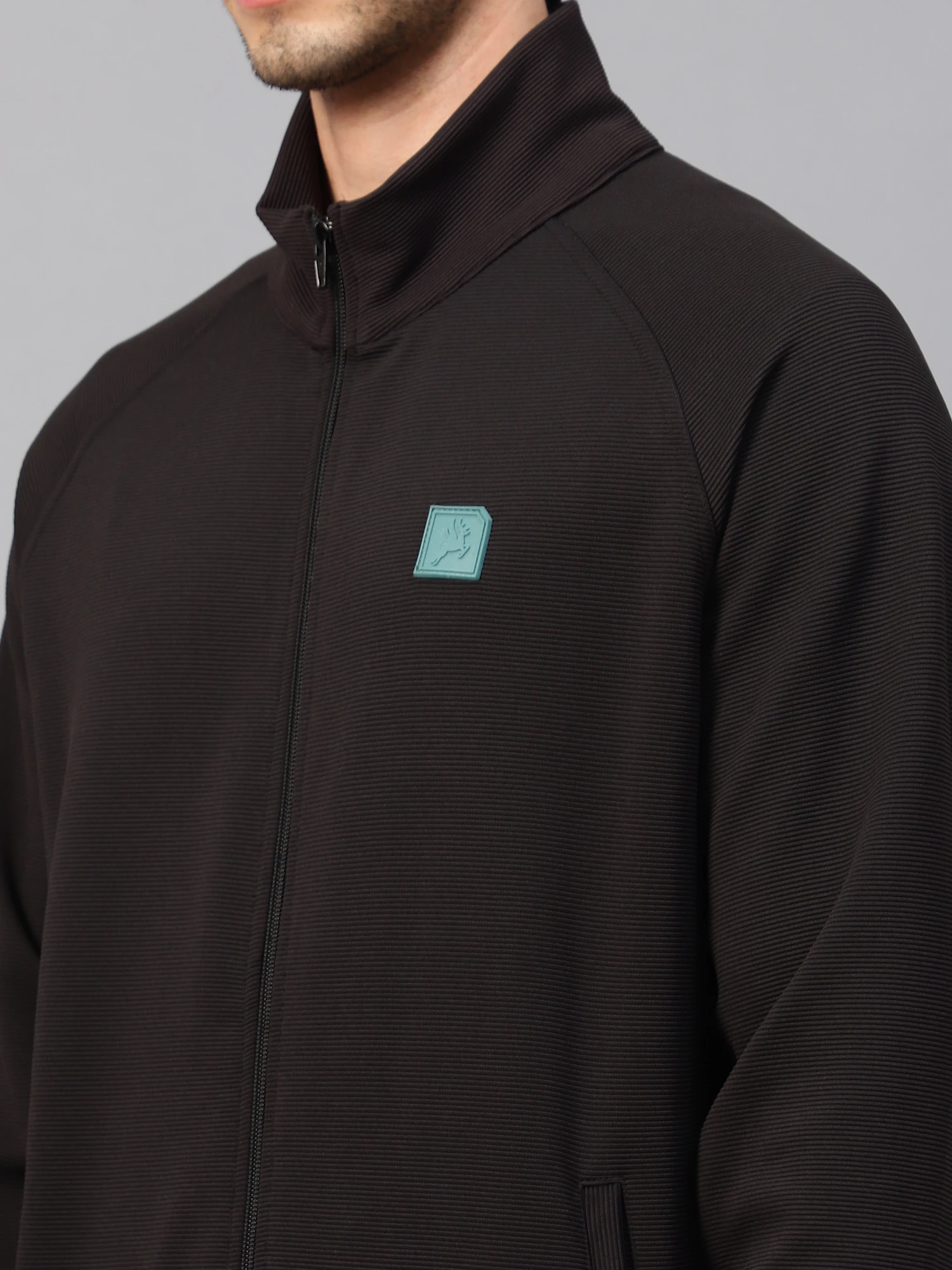 Shiv Naresh Black Ottoman Tracksuit for Men