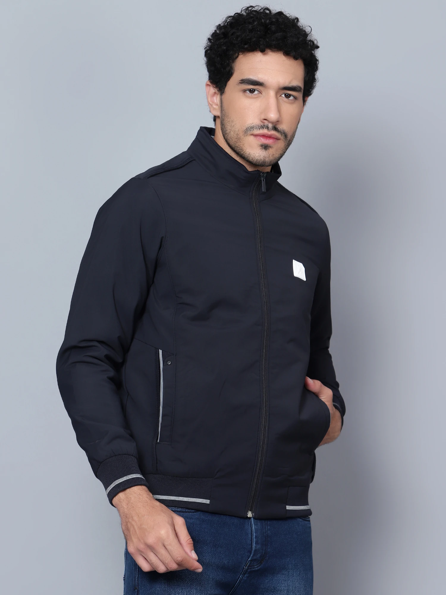 Men's Navy & Blue Jacket Shiv Naresh