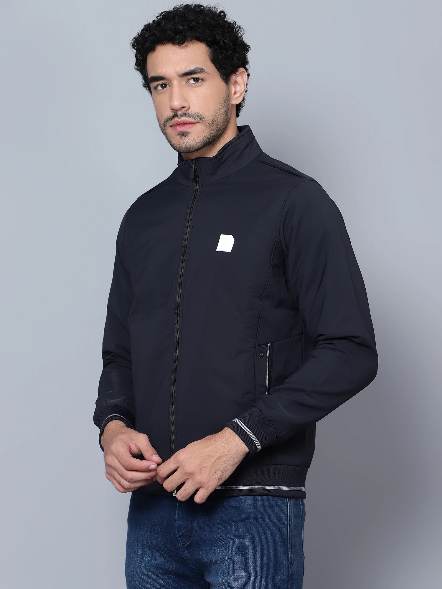 Men's Navy & Blue Jacket Shiv Naresh