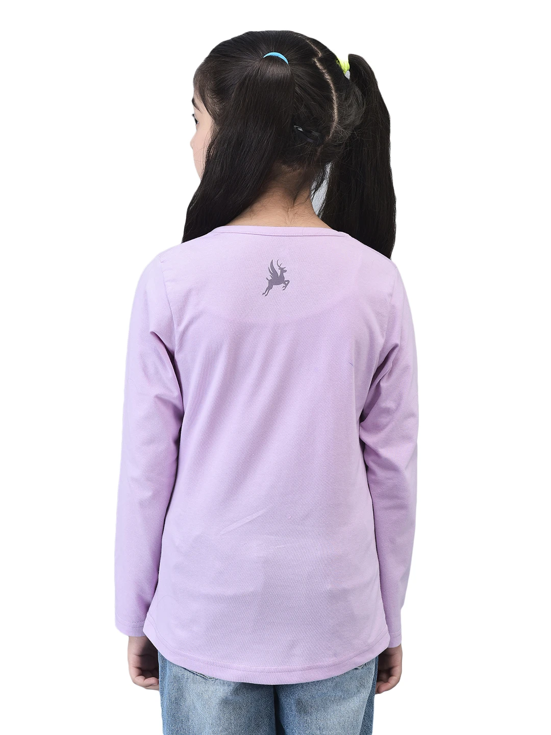 Girls Superstar Full Sleeve T-shirt Lavender by Shiv Naresh