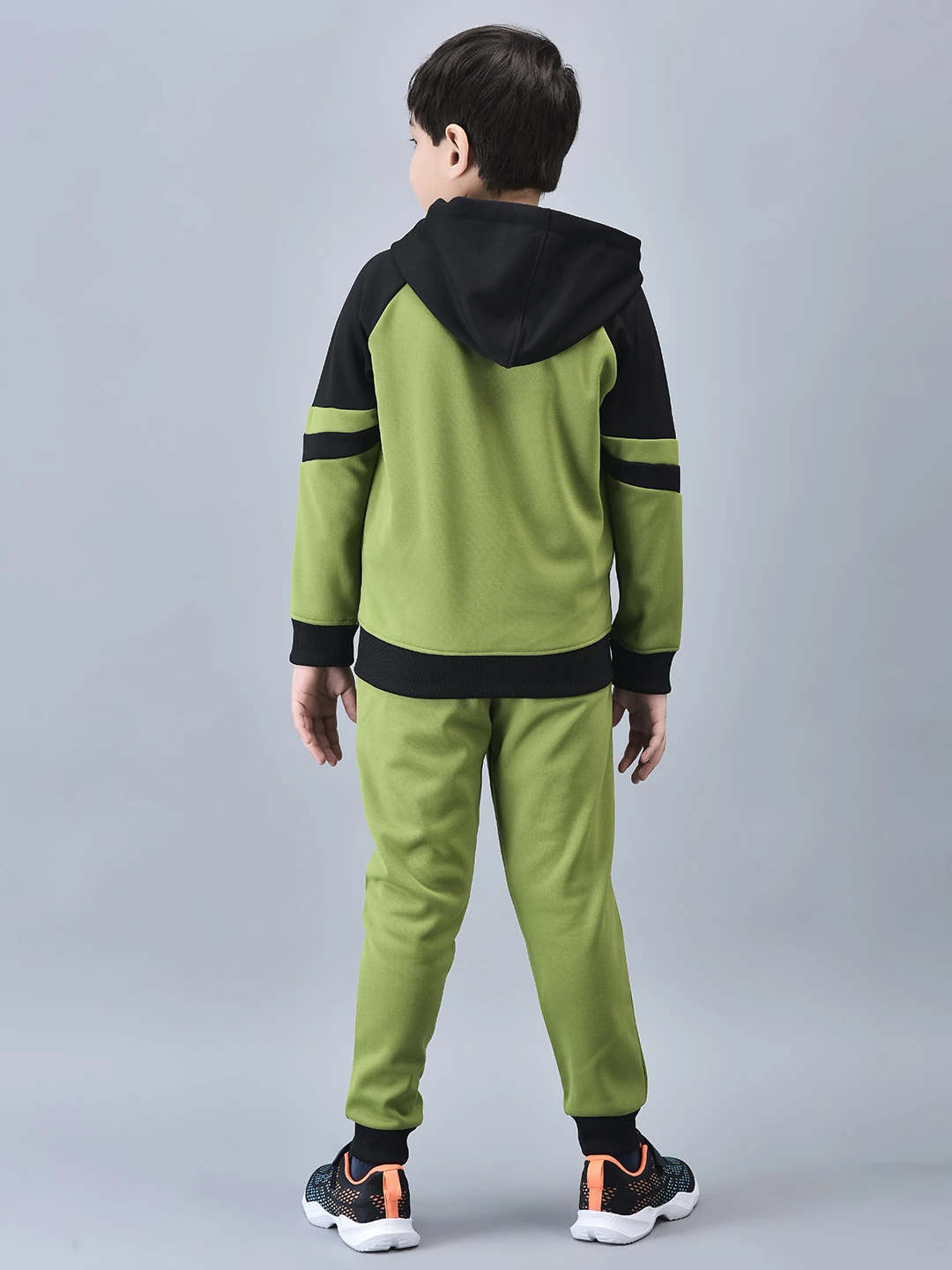 Boys Fearless Tracksuit Olive Black by Shiv Naresh