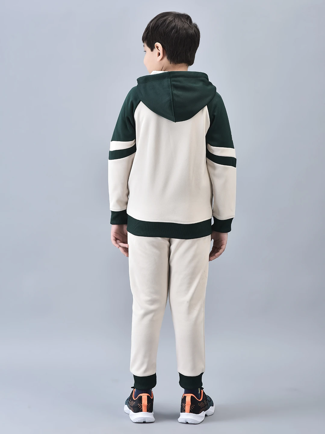 Boys Fearless Tracksuit Green Grey by Shiv Naresh