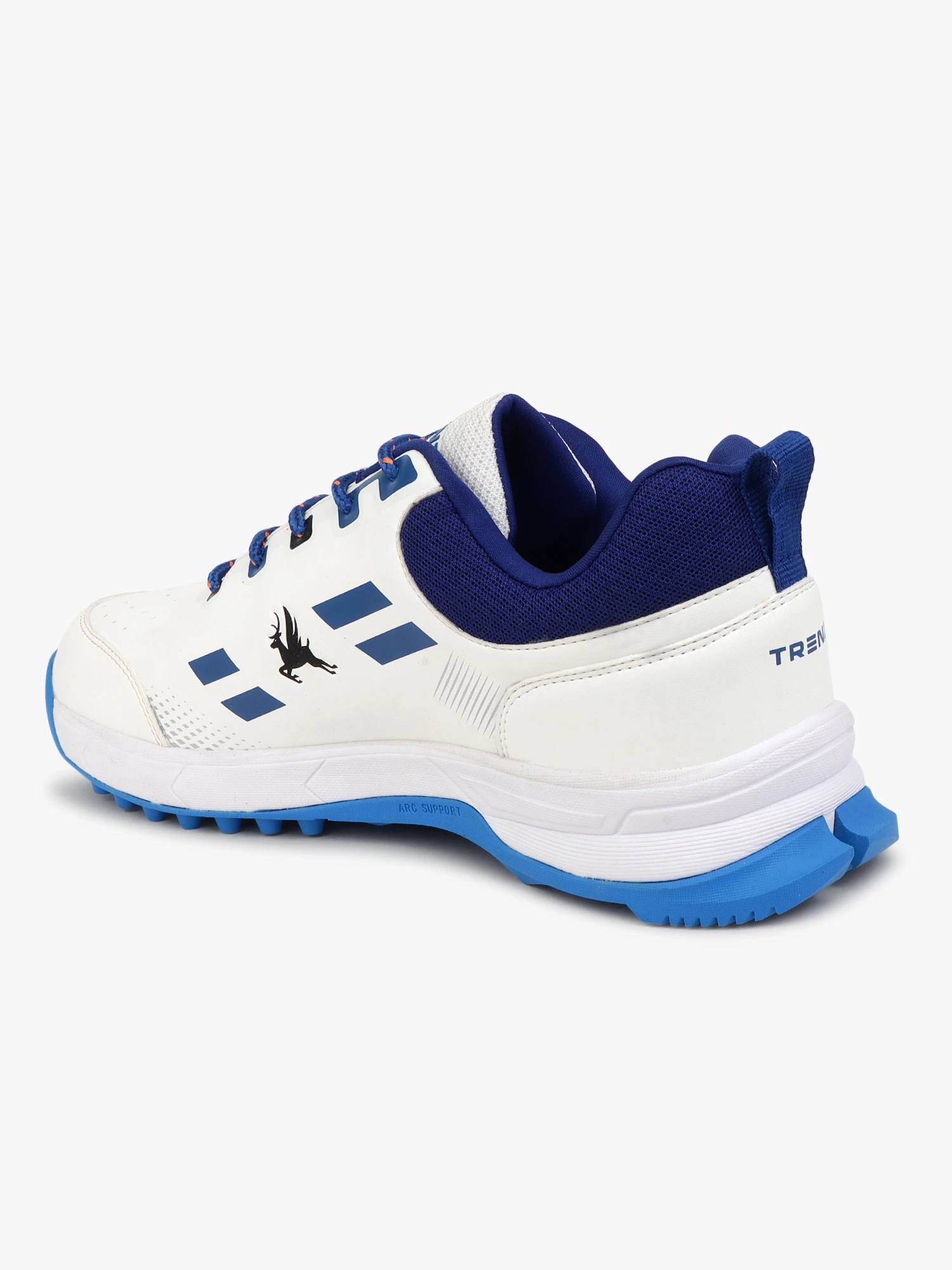 Royal Blue White Men's Cricket Shoes by Shiv Naresh