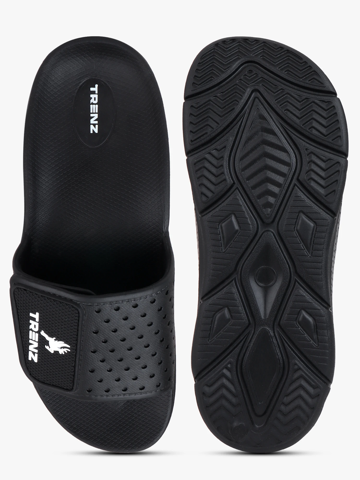 Shivnaresh Black slip-on slippers for men
