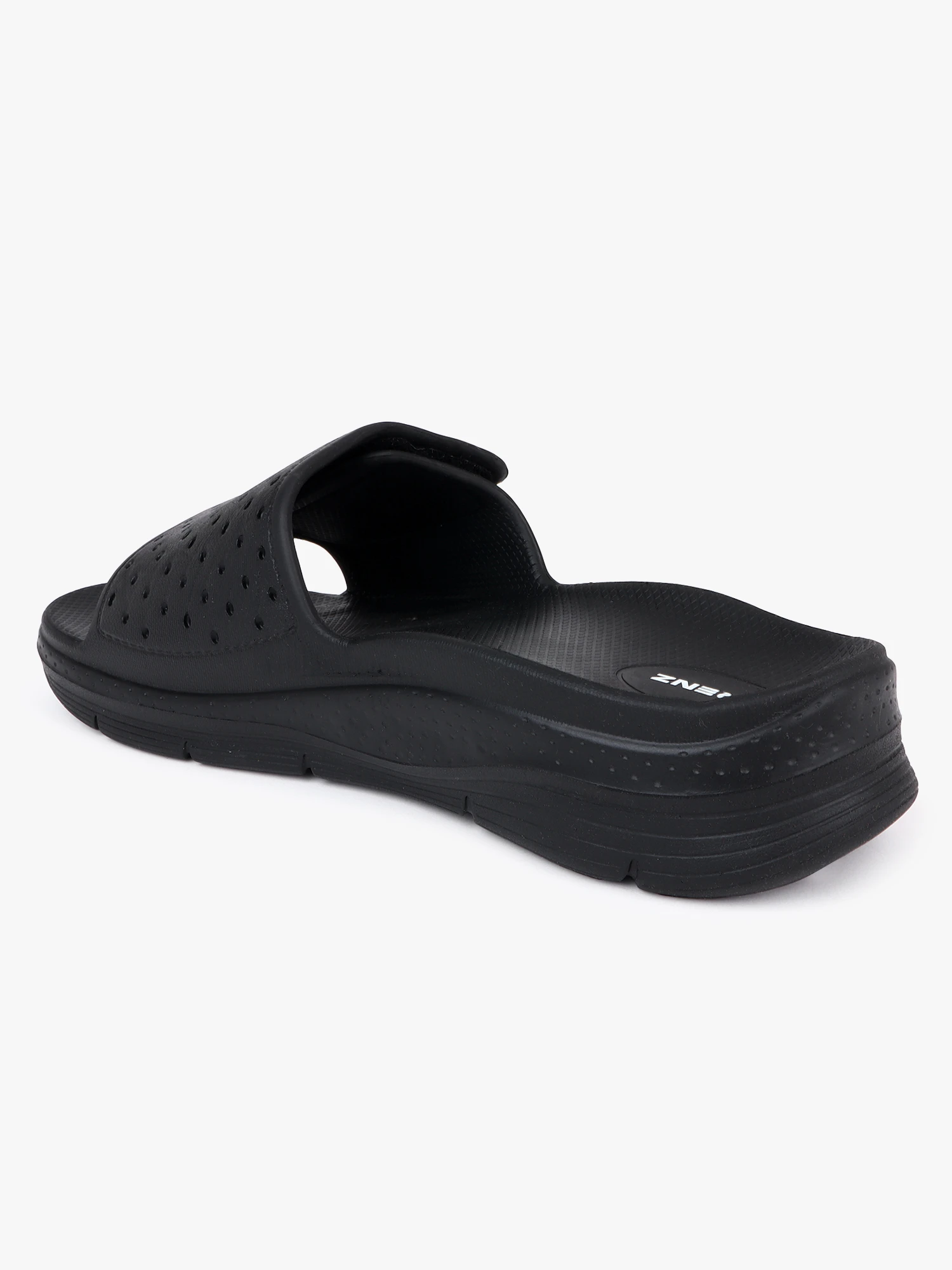 Shivnaresh Black slip-on slippers for men