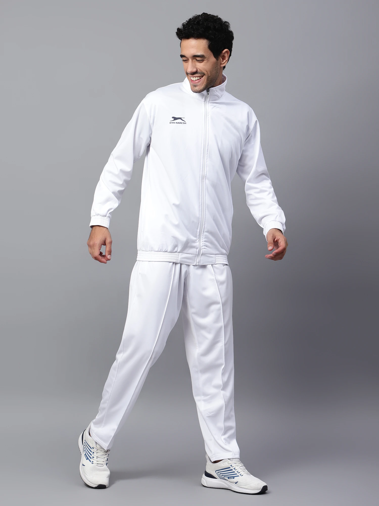 Men's white TP winter tracksuit set