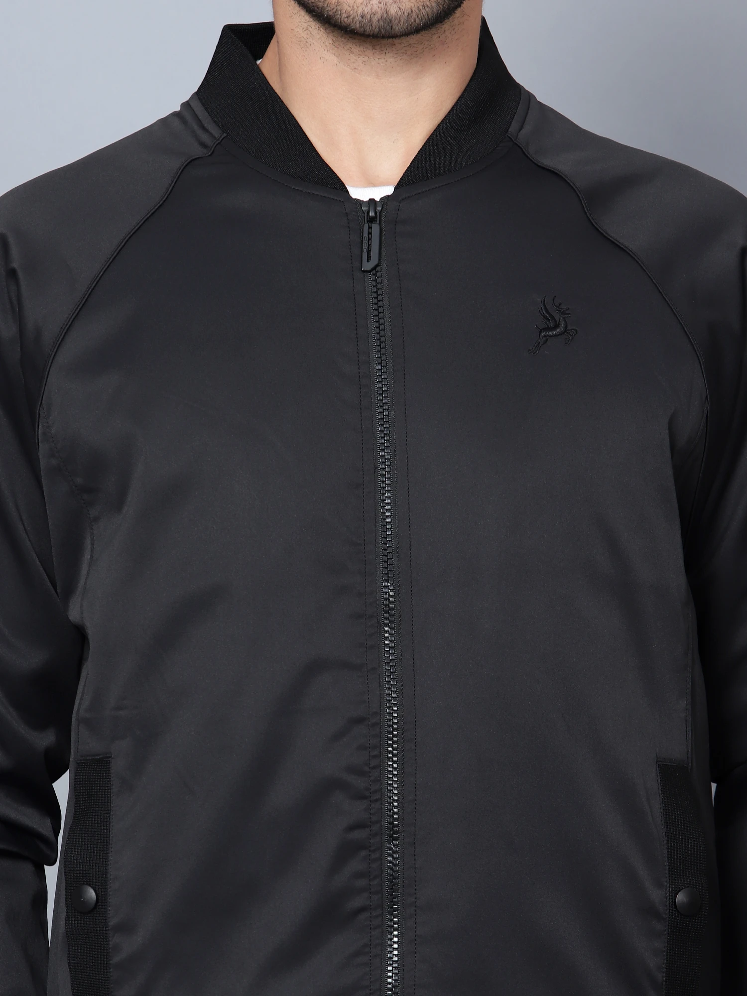Black Bomber Jacket for men Shiv Naresh