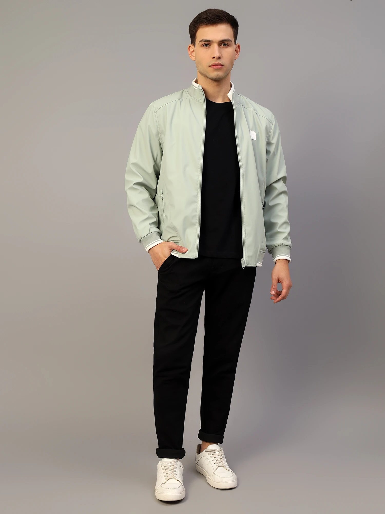 Reversible Green Jacket for men by Shiv Naresh