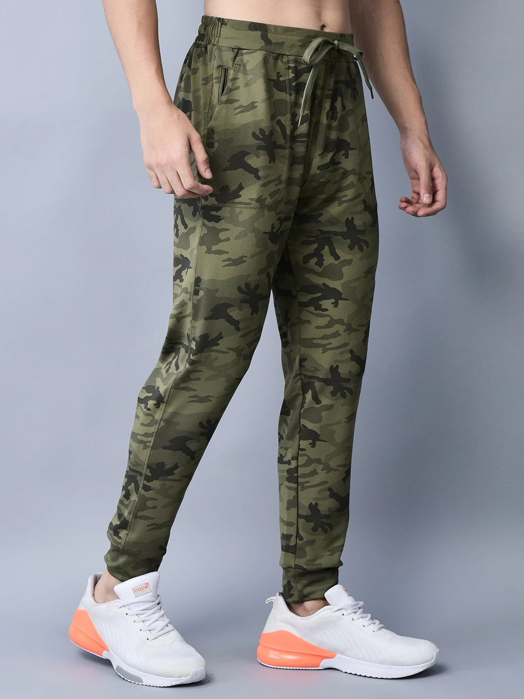 Olive Green camouflage joggers for men