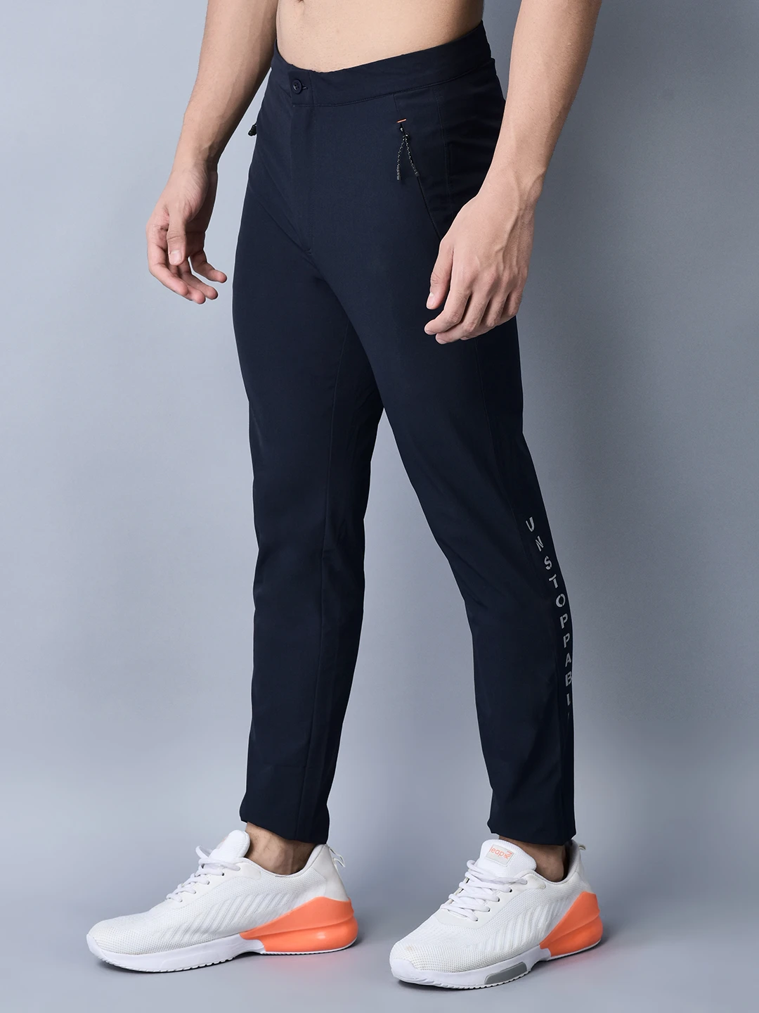 Men's Unstoppable StealthFit office trousers in Navy Blue