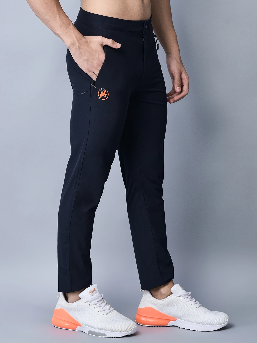 Men's Unstoppable StealthFit office trousers in Navy Blue