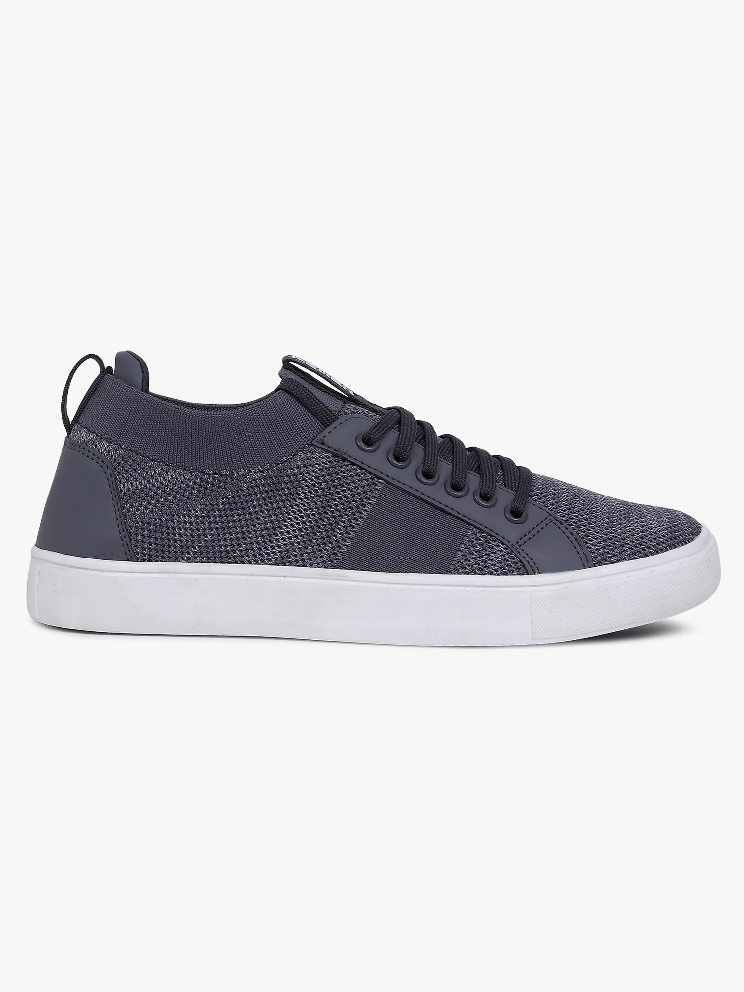 Shivnaresh Men’s Dark Grey Lace-Up Sports Shoes