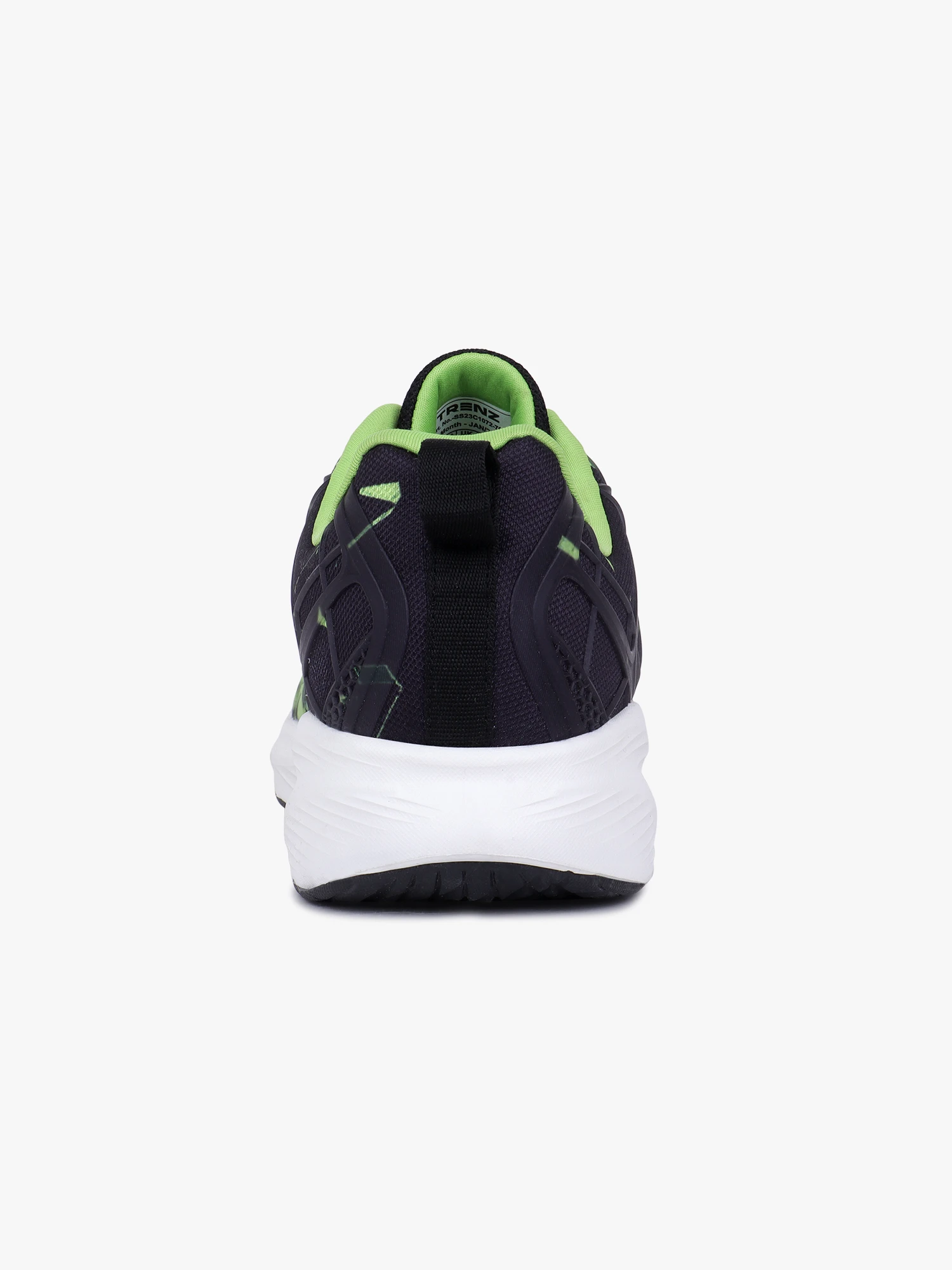 Shivnaresh Men's Neon Green Black Lace-Up Running Shoes