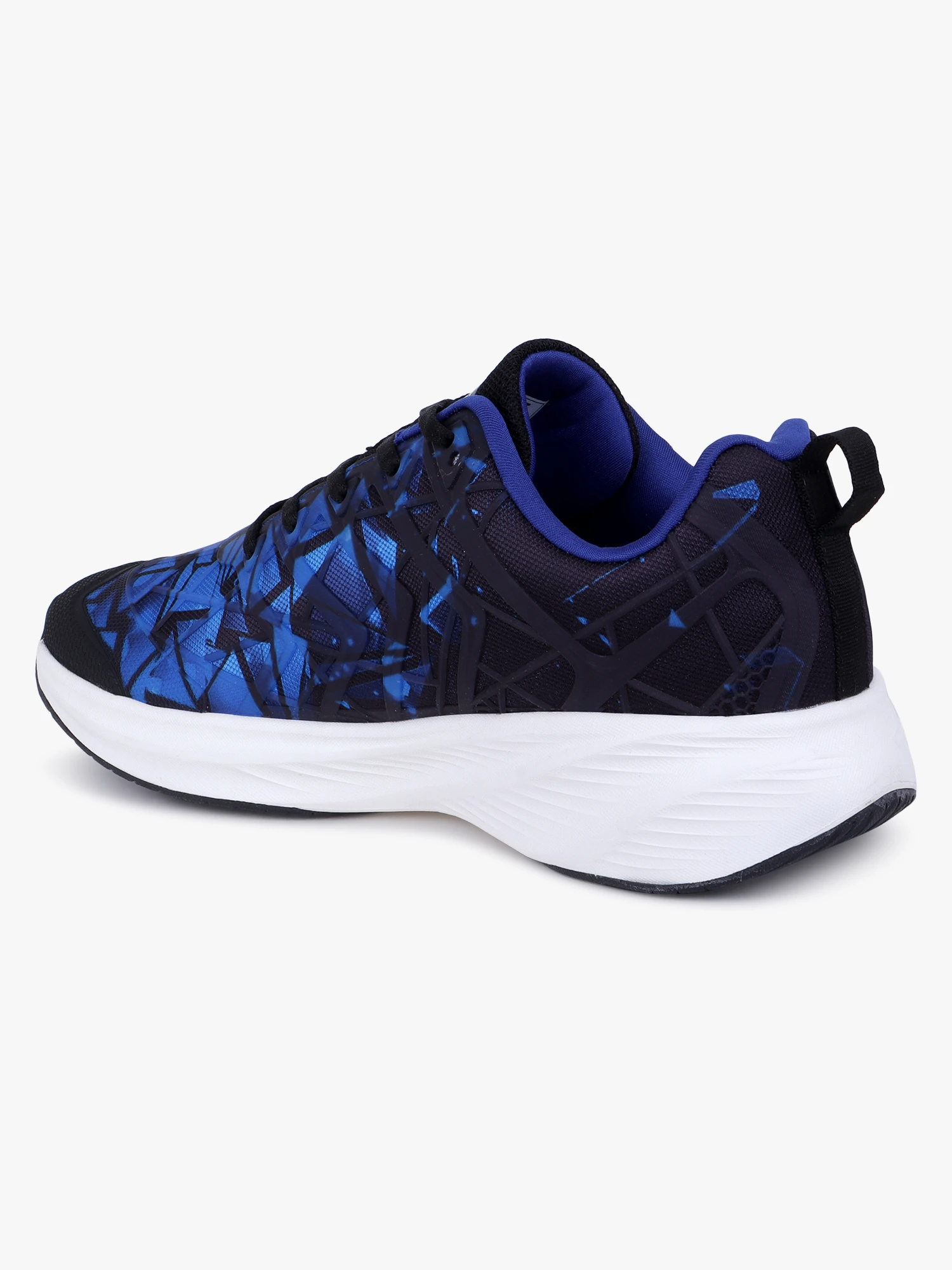 Shivnaresh Men's Royal Blue Black Lace-Up Running Shoes