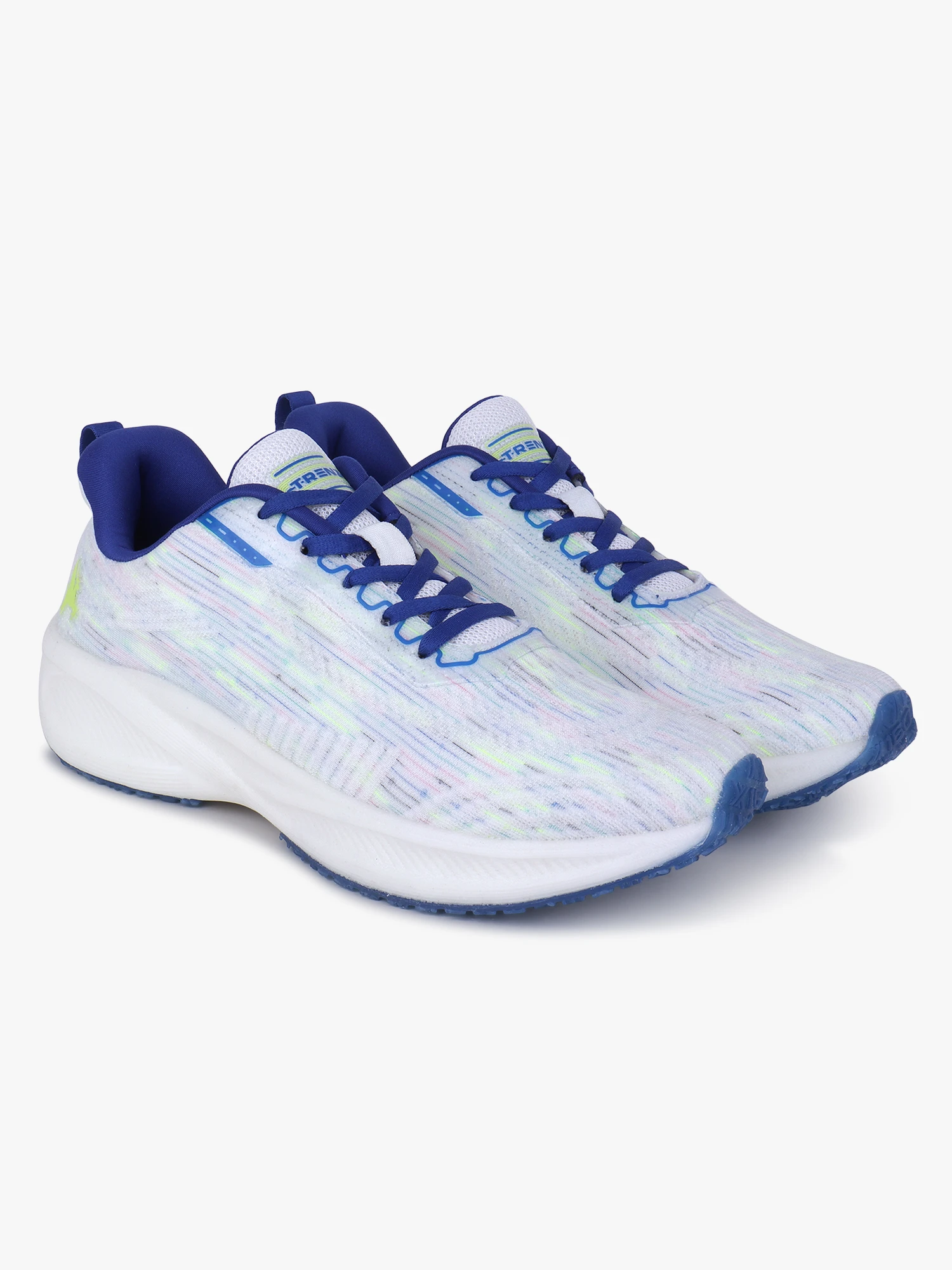 Shivnaresh Men's casual lace-up shoes in Blue & White