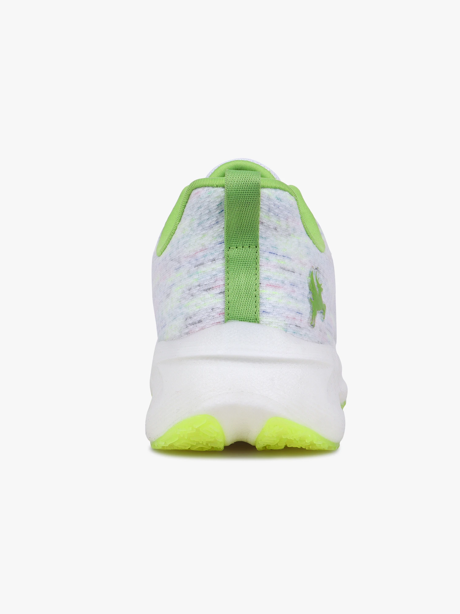 Shivnaresh Men's casual lace-up shoes in parrot green & white