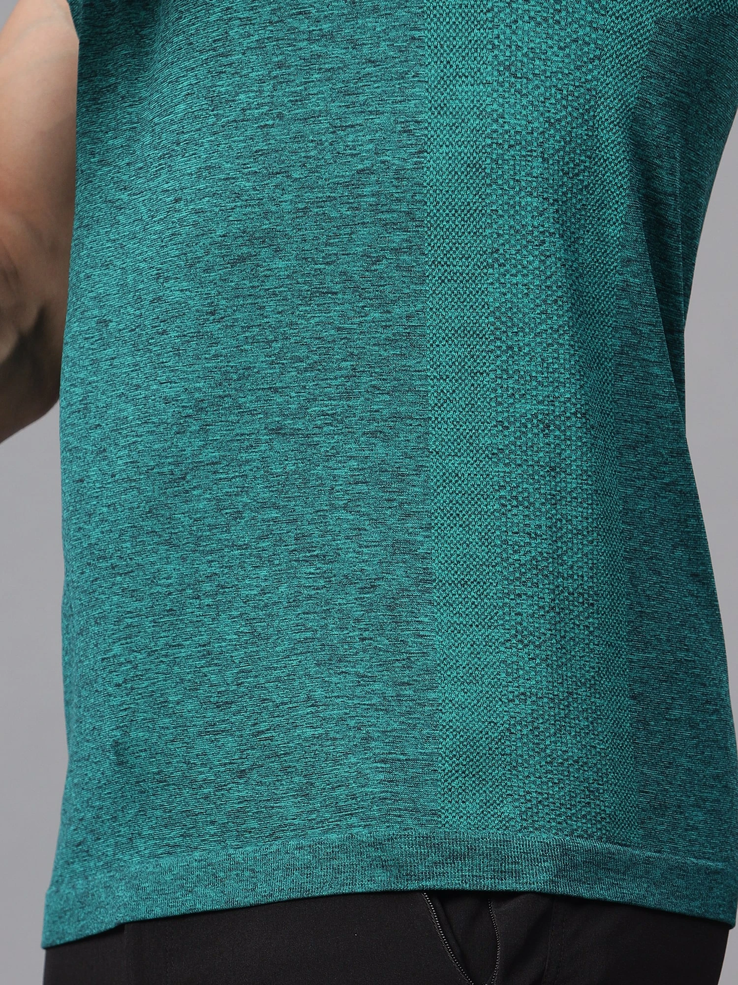 Teal stealthfit seamless gym t-shirt for men