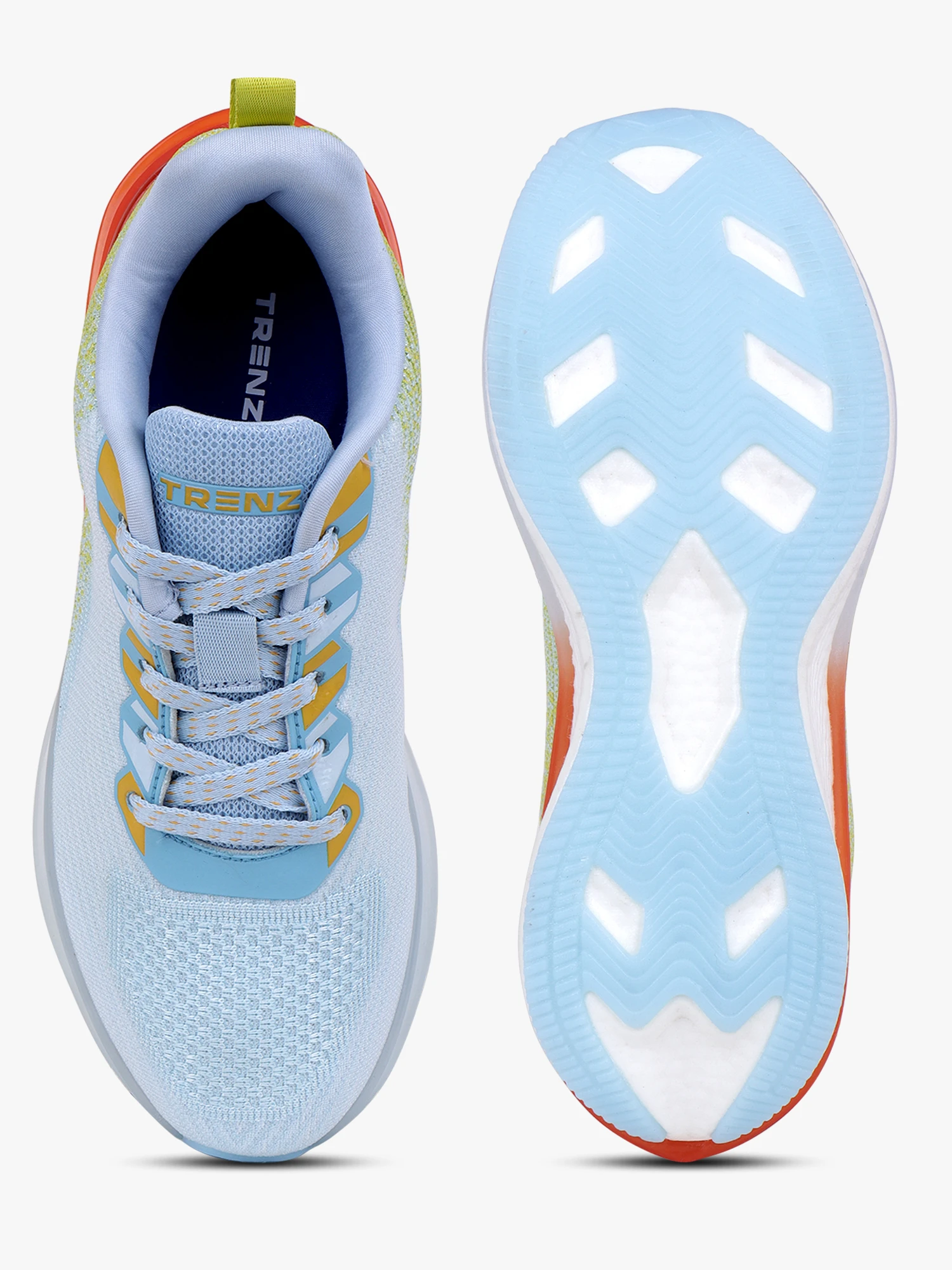 Shivnaresh Men's Sky Mustard Lace-Up Sports Shoes